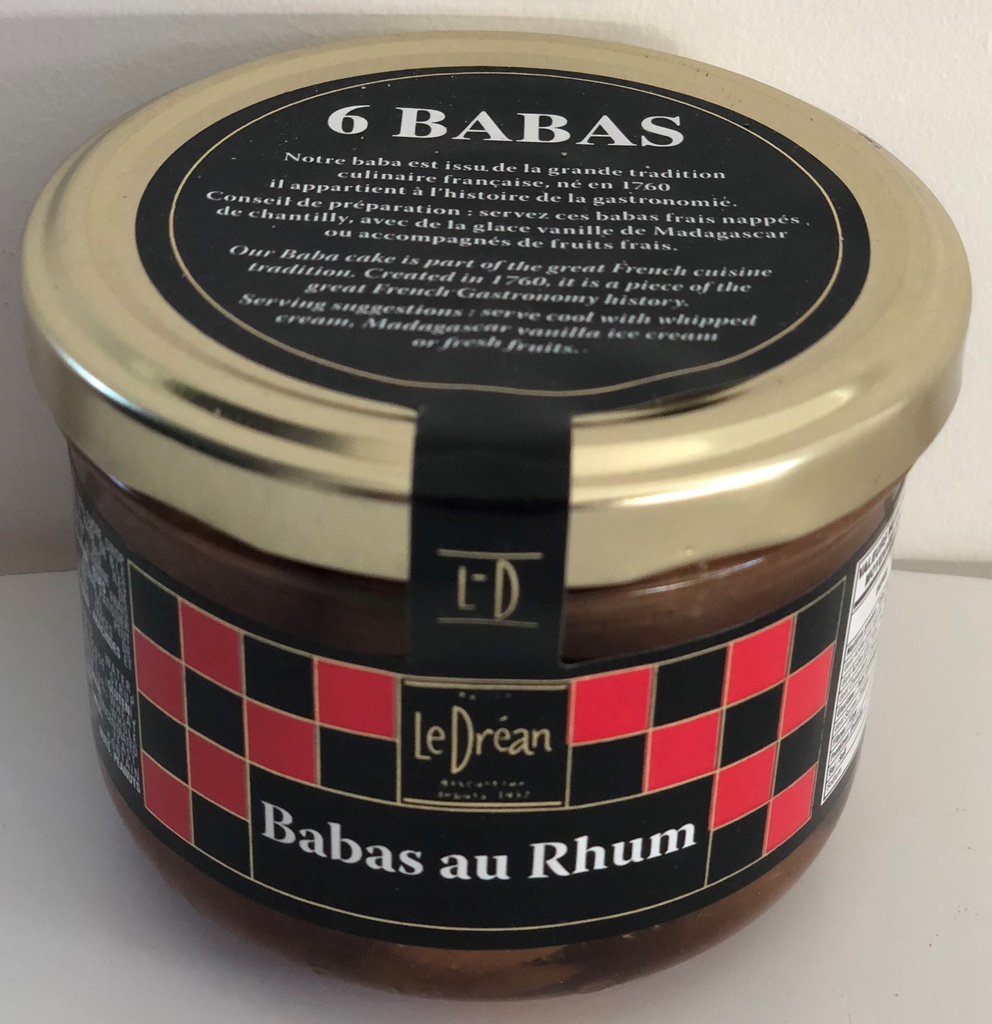6 BABAS au Rhum des îles française  230g X6