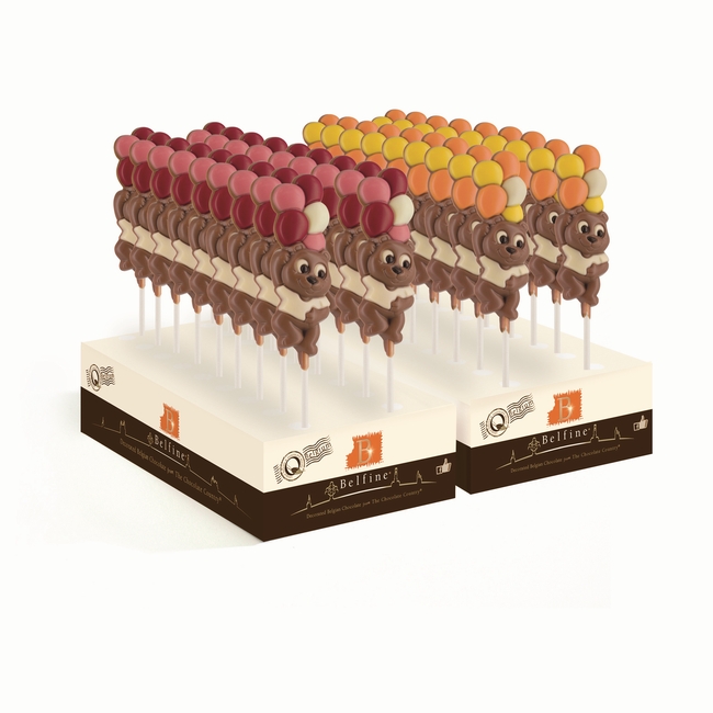 Sucettes long pop Ourson avec ballon 23g x36