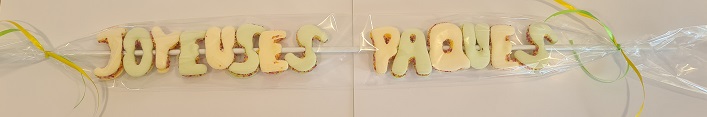 Brochette Joyeuses Pâques &quot;Lettres&quot; 70g x 20