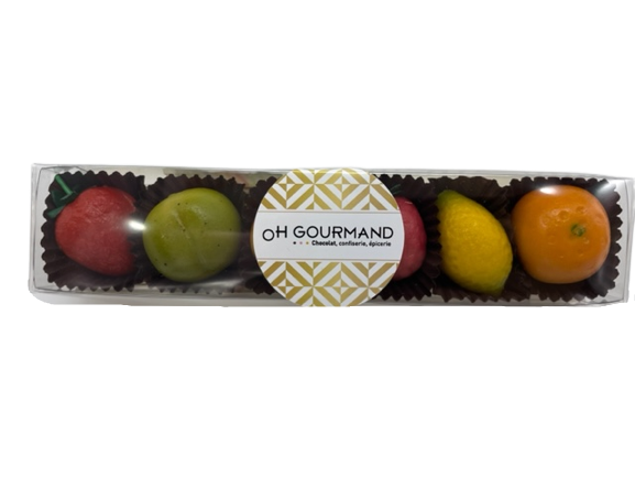 Réglette fruits en pate d'amande 80g x 12
