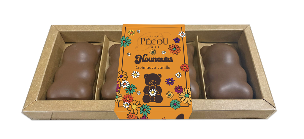 Boite nounours noir et lait 100g x 24