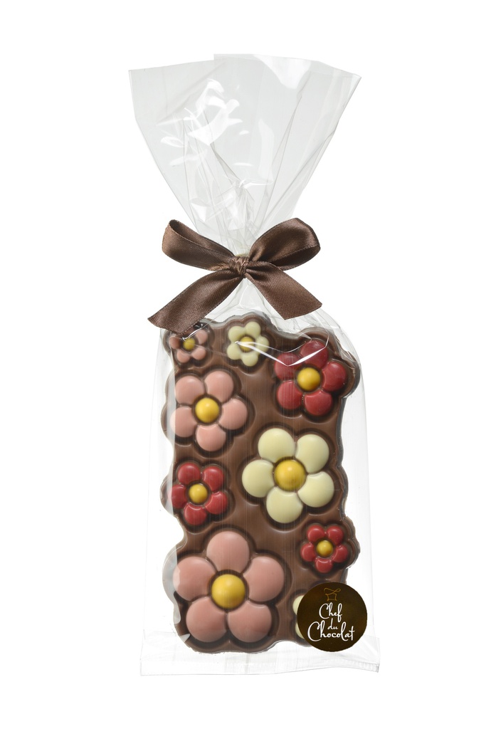 Tablette fleurs choc lait 150g x 8