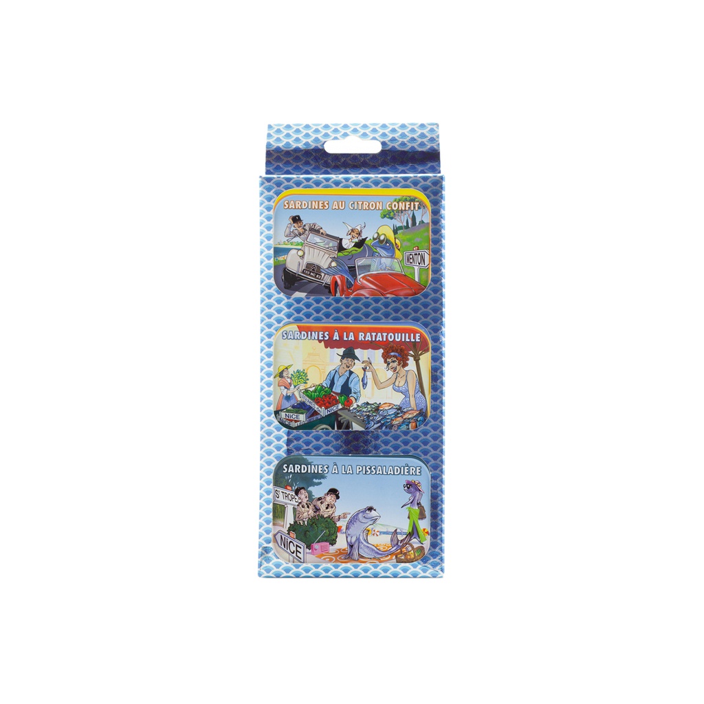 Coffret de 3 boites sardines 345g X10