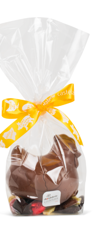 Moulage poule Kate choc lait garni 200g x 6
