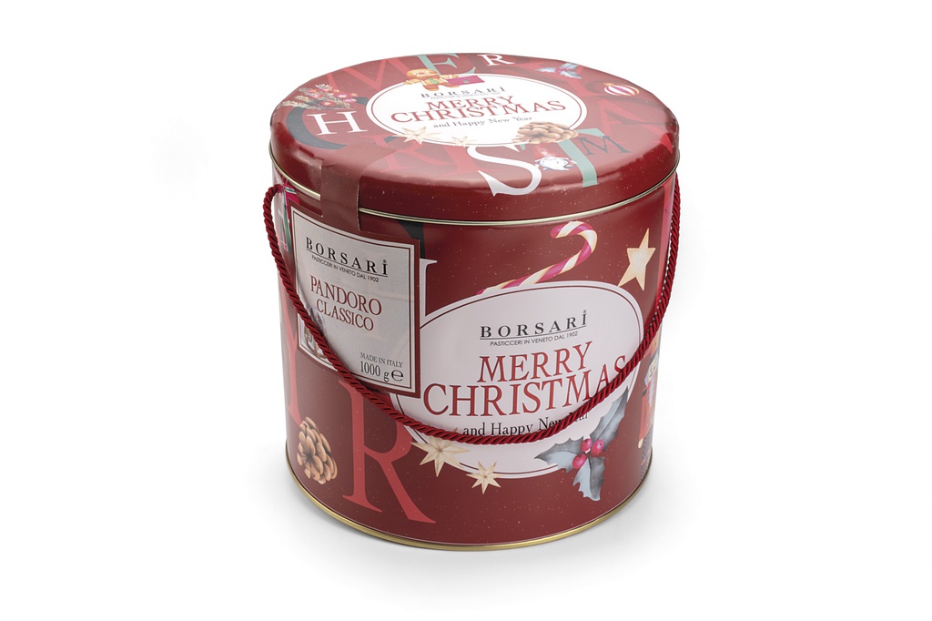 Panettone classique boite métal Noël 1kg x 6