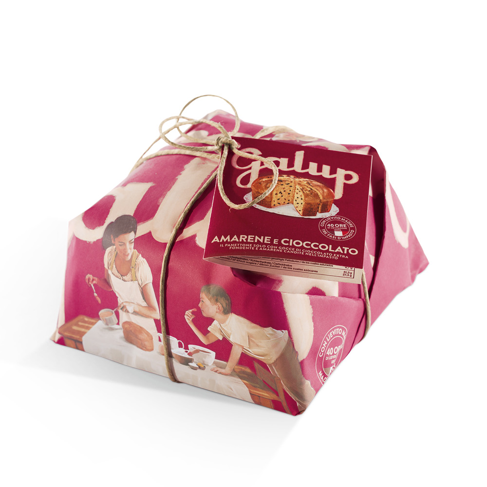 Panettone chocolat et cerise noire COLOR 750g X6