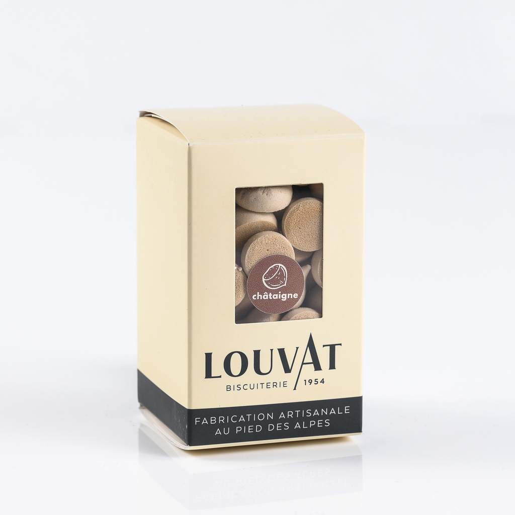 Boite meringues &quot;gouttes&quot; châtaignes 50g X12
