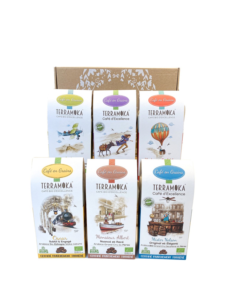 Coffret de 6 étuis grains 200g BIO TERRAMOKA X1