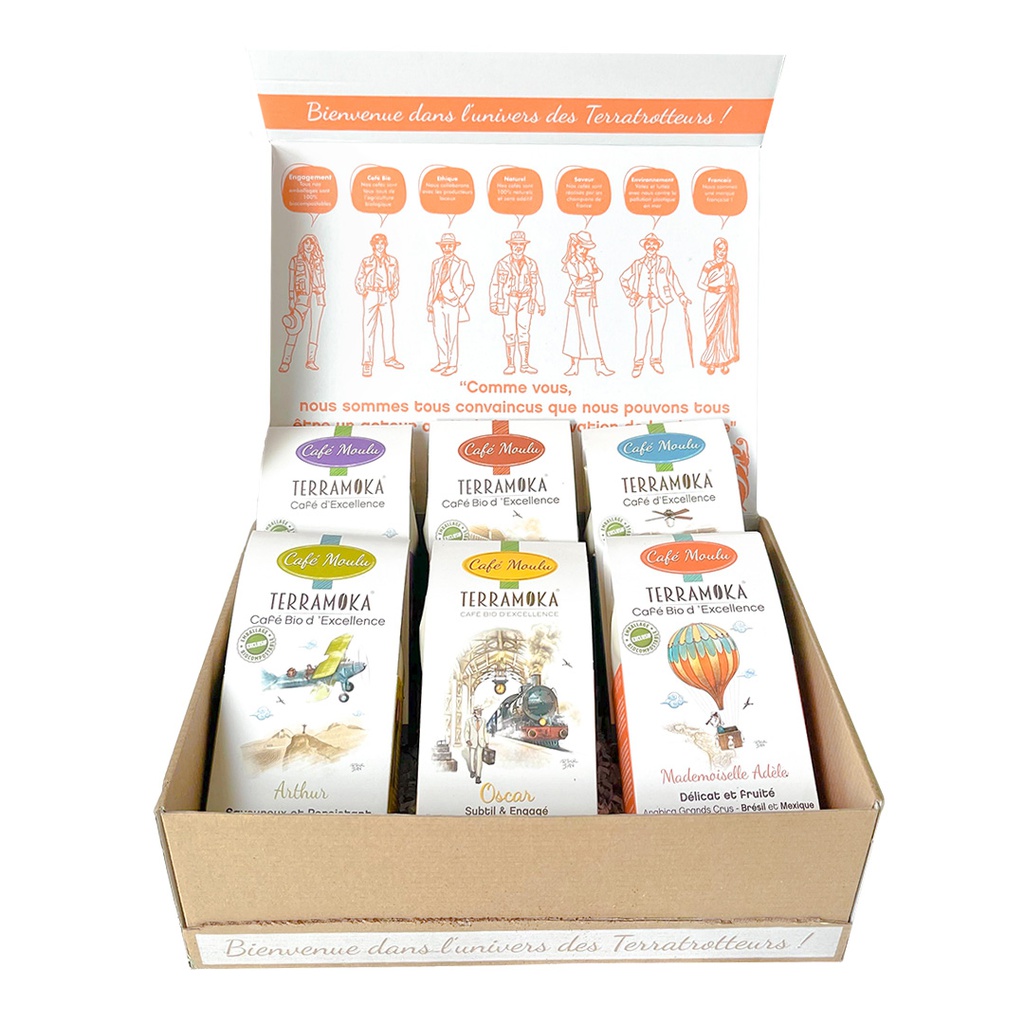Coffret de 6 étuis moulus 250g BIO TERRAMOKA X1