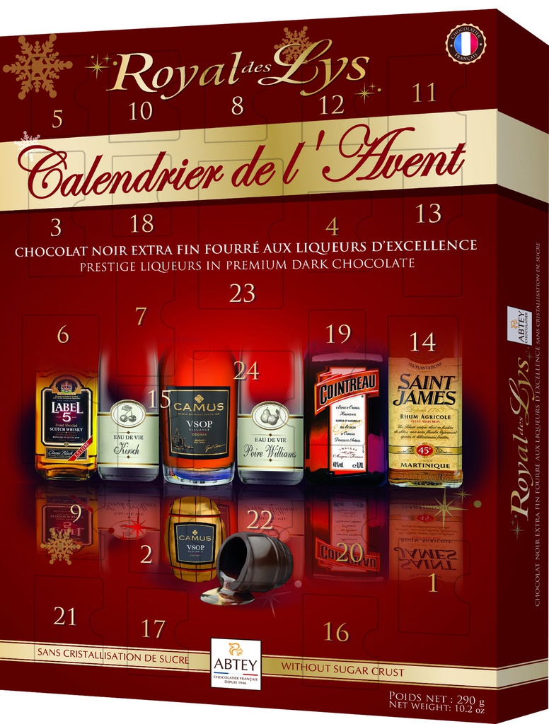Calendrier de l'Avent choc liq 290g X 8
