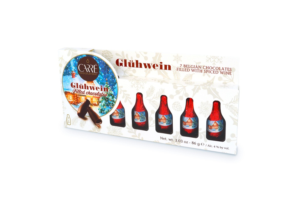 Coffret 7 bouteilles choc belge vin chaud 86g x12