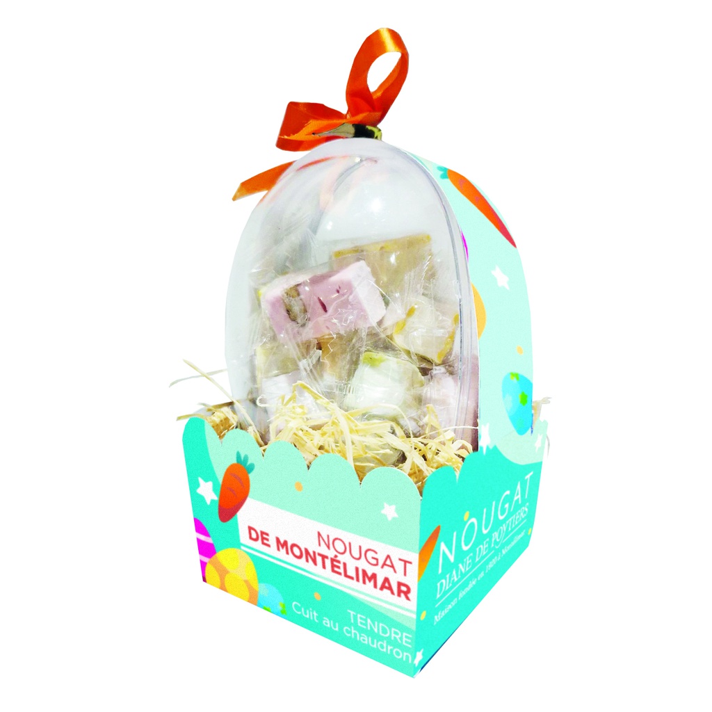 Oeuf panier nougats assortis 125g x 12