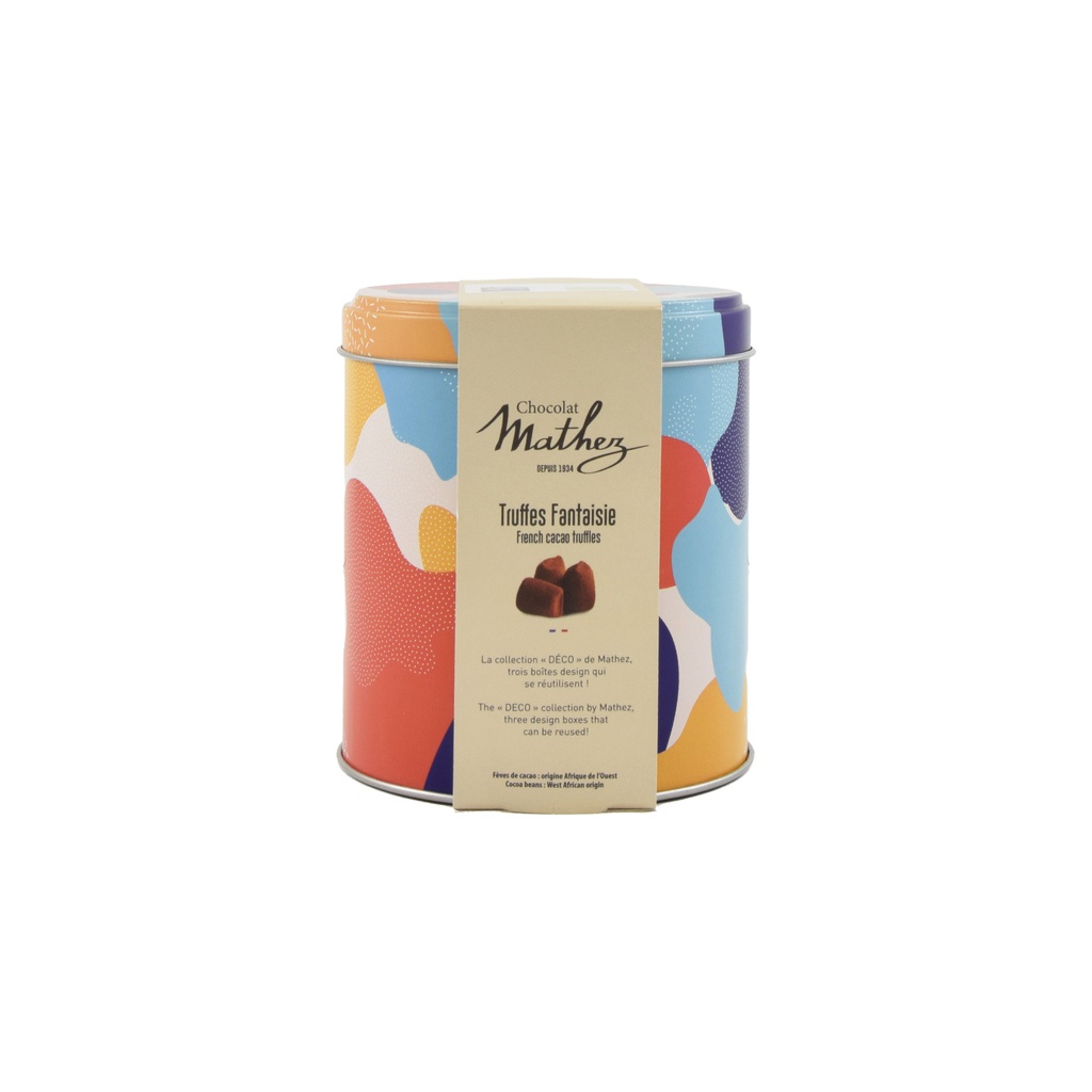 Boite métal Pop truffes nature 250g x 12