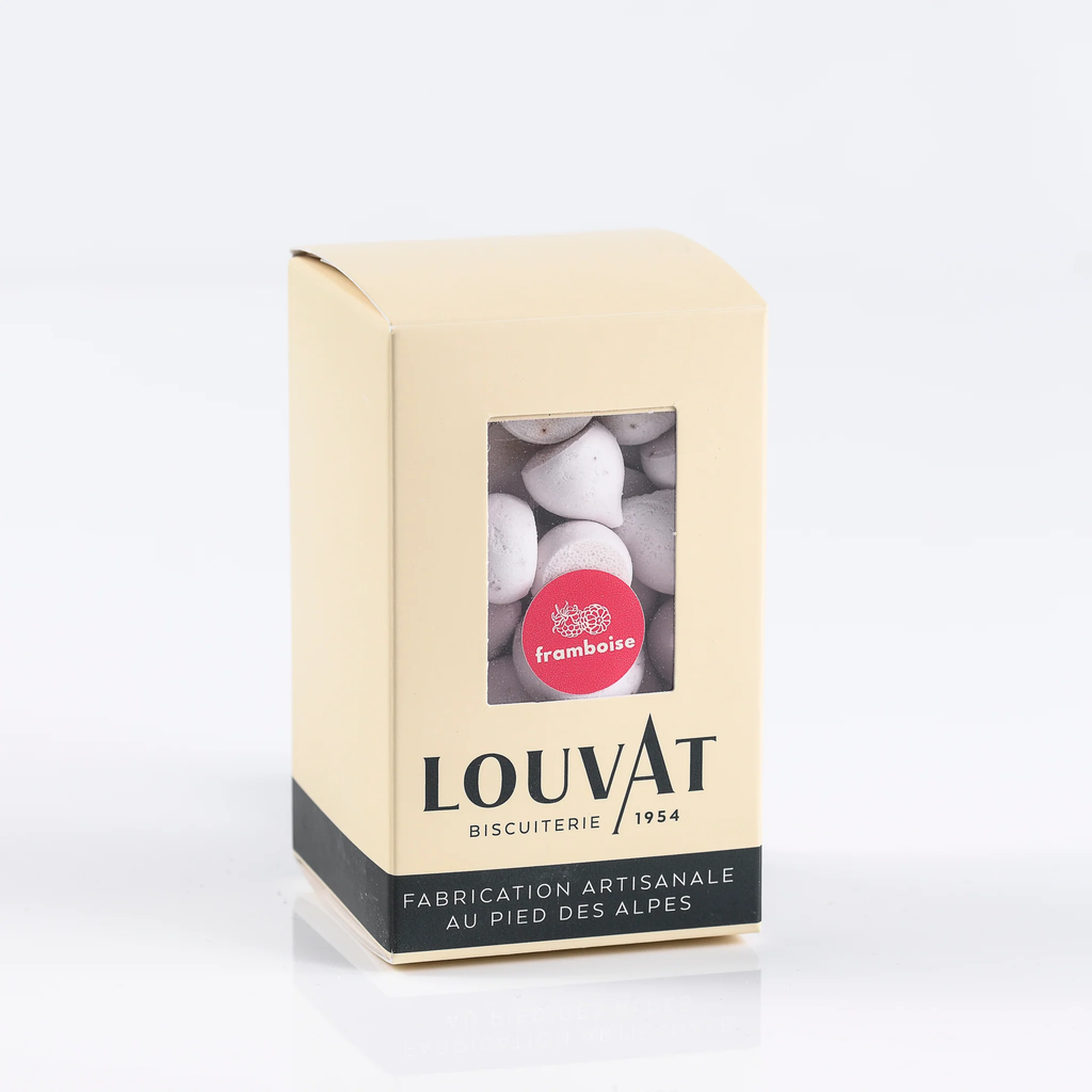 Boite meringues &quot;gouttes&quot; Framboise 50g X12
