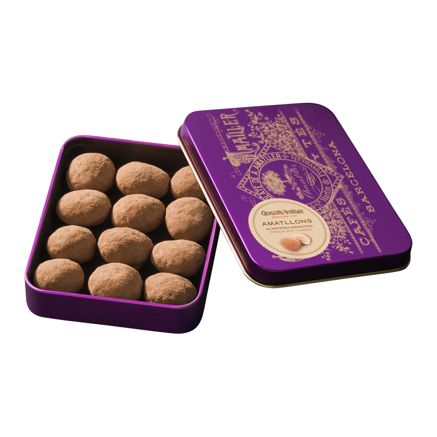 Boite cadeau métal amandes 65g x 10