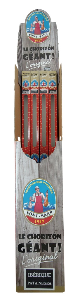 Box de 16 chorizons géant Iberico pata negra 120cm+étui+couteau X1