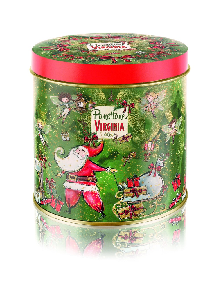 Mini Panettone boite métal père Noël alto tipo Milanese 100g X12