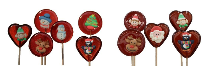 Sucette Noël 10 décors assortis 16g x 60