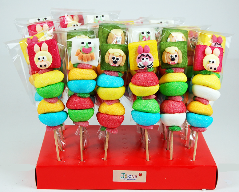 Brochette guimauve Animaux 70g x 24 