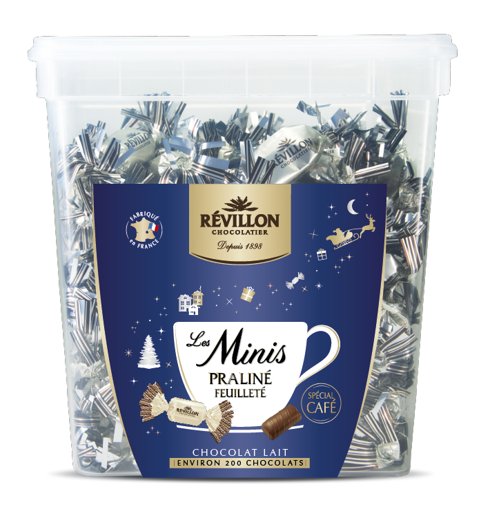 Tubo de mini pralinés feuil choc lait 1.26 kg x 1