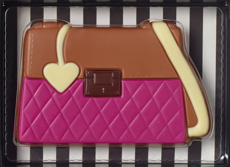 Boite cadeau sac à main choc lait 70gx8