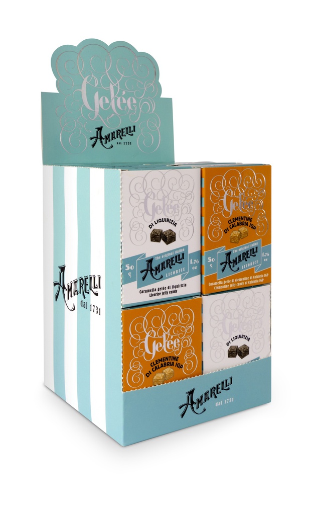 Display gelées de réglisse et clémentine 50grx12