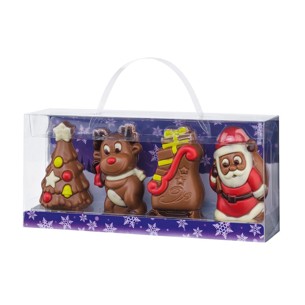 Valise 4 moulages Noël assortis 120g x 6