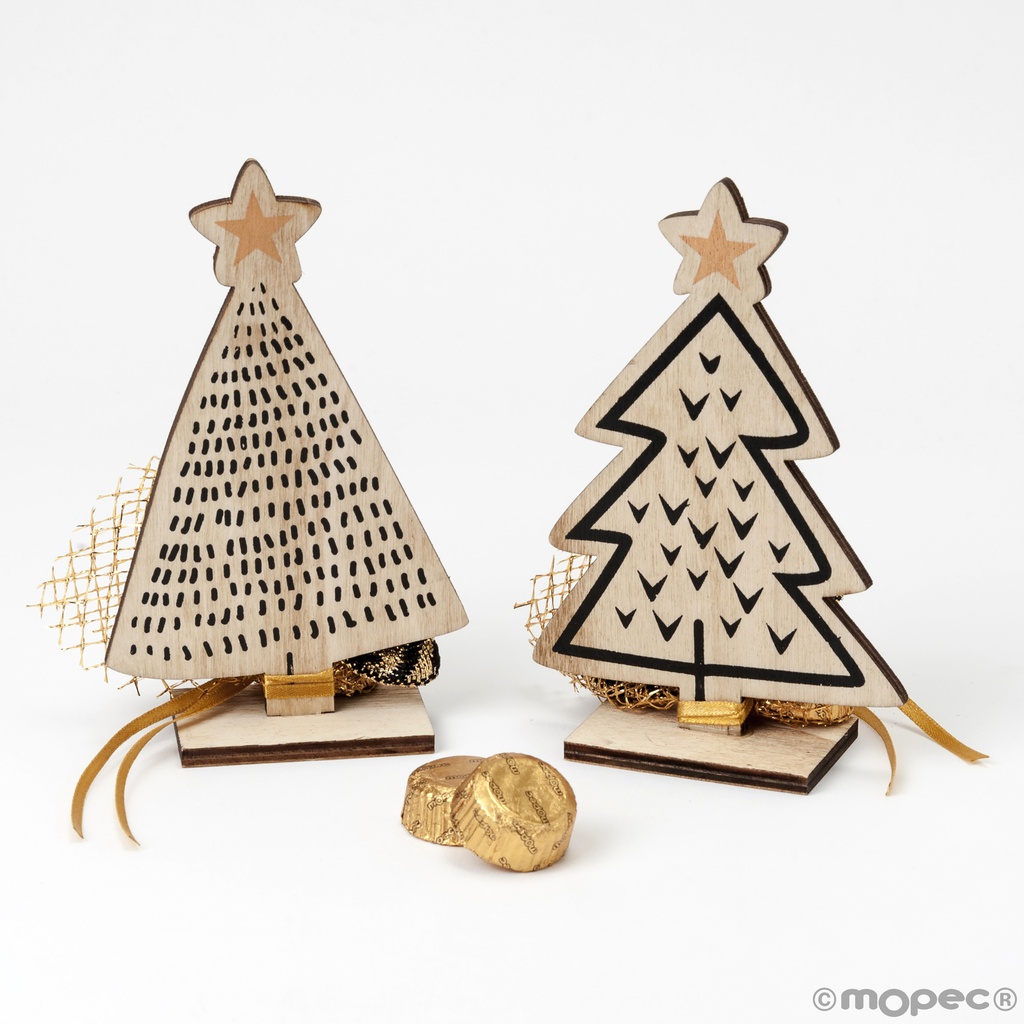 Arbre Noël bois 6.5g x 12