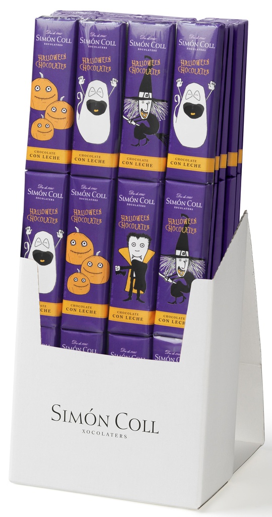 3 mini tablettes Halloween 18 g choc lait x 24 