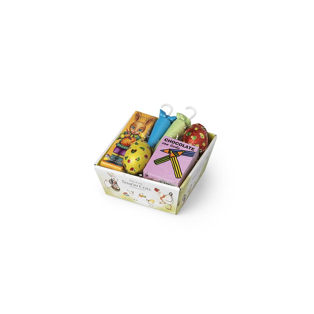 Panier chocolats de Pâques assortis 88g x 12