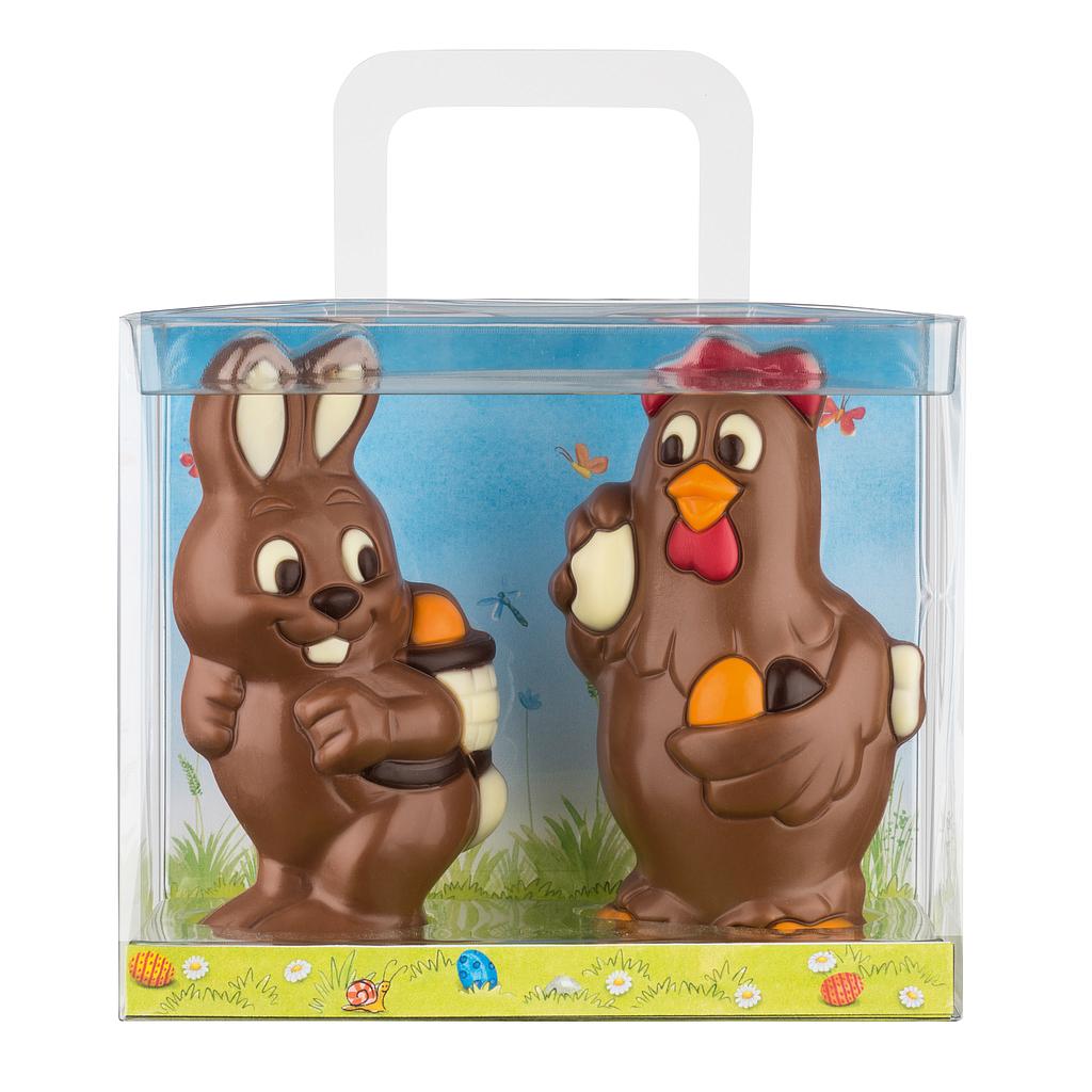 Valisette 2 moulages Bunny Chicken 150g x 4
