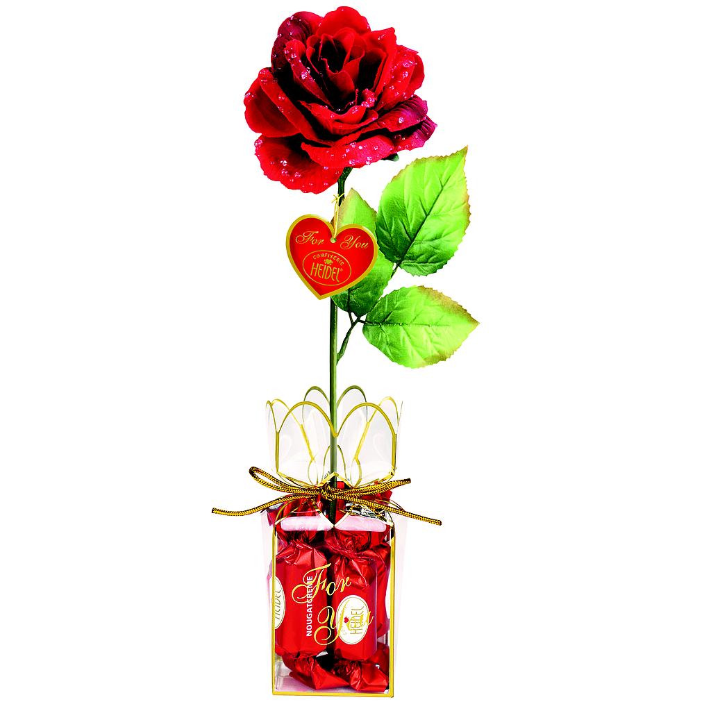 Rose rouge et cadeau 54g x 12