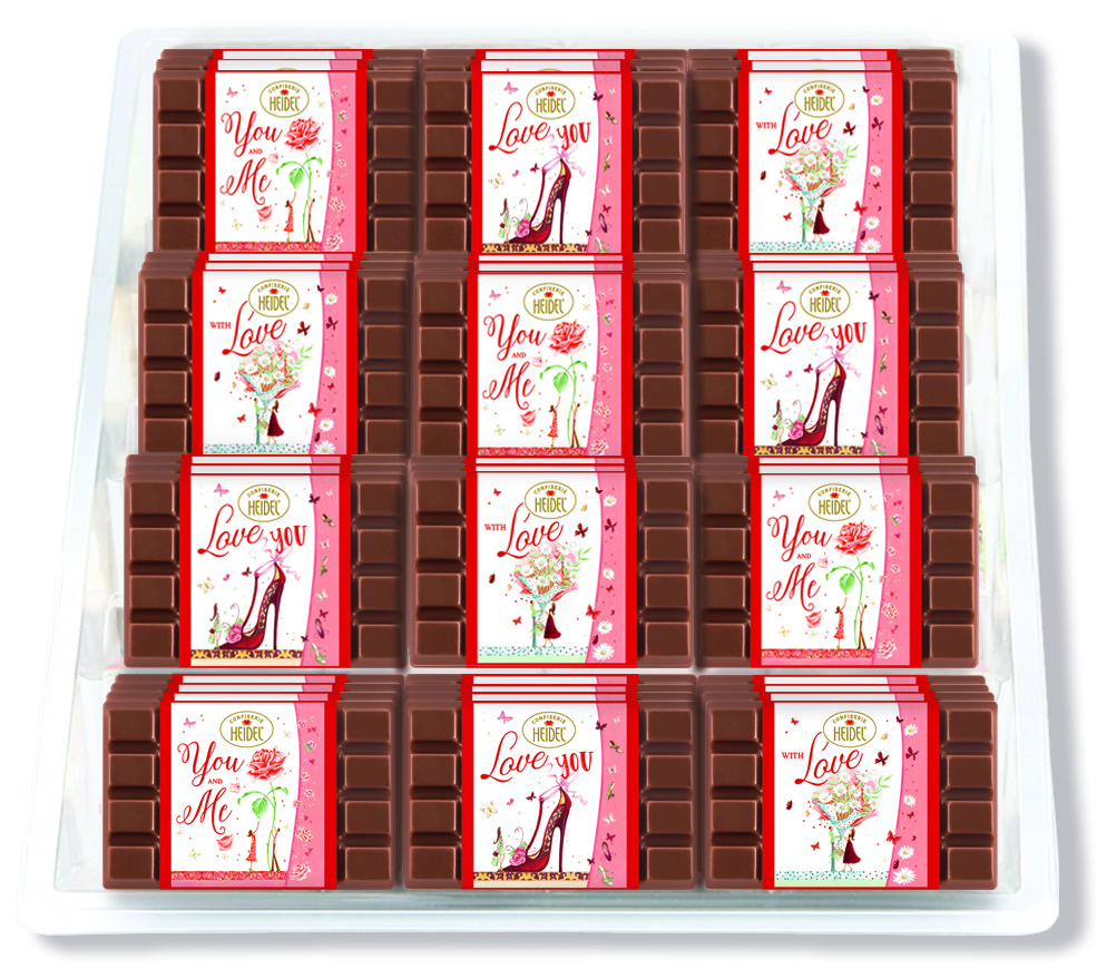 Mini tablettes chocolat &quot;Avec Amour&quot;10g x 105