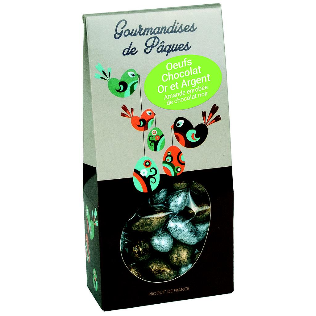 Etui oeuf chocolat or et argent Adam 180g x 12